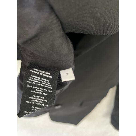 Helmut Lang Blazer‎ Women’s Black Silk Tailored Coat Jacket Minimalist Size 2 - Picture 7 of 10